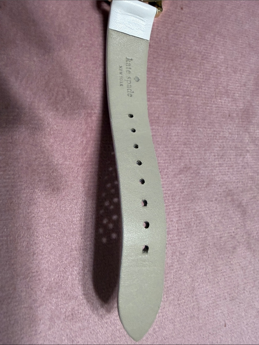 kate spade turquoise peacock motif watch with white strap - Picture 5 of 8